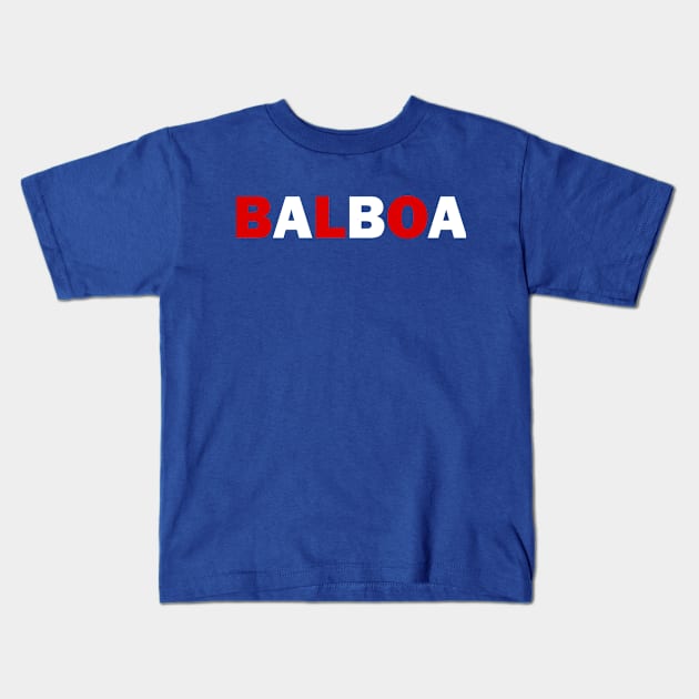 Balboa red white and blue Kids T-Shirt by Cooldaddyfrench